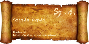 Szitás Árpád névjegykártya